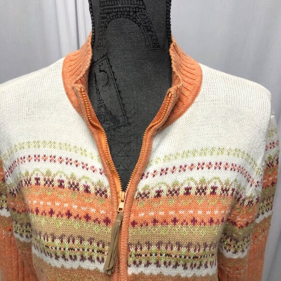 Tiara International Cardigan Womens Size Large Full Zip Sweater Vintage 80s - Picture 2 of 6